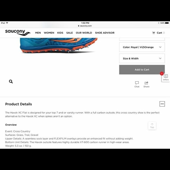 SAUCONY running shoes with spikes - Picture 3 of 3